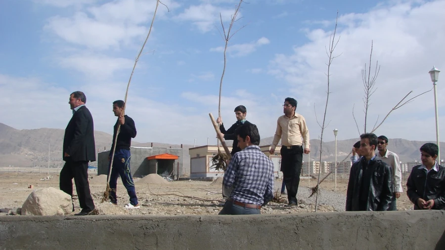 کاشت نهال توسط دانشجویان ، کارکنان و اساتید پردیس امام محمد باقر (ع) 2