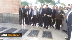 حضور جناب اقای دکتر مهرمحمدی سرپرست دانشگاه فرهنگیان در گلباران مزار شهداء در خراسان شمالی 4