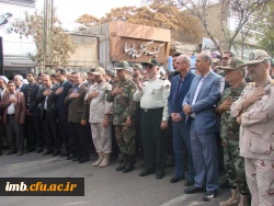 حضور پرشور کارکنان، اساتید و دانشجویان پردیس امام محمد باقر(ع) بجنورد در راه پیمایی 13 آبان 2