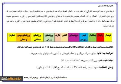انتخابات انجمن ها و شورای ورزشی