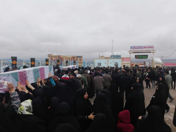 تدفین 2 شهید گمنام در دانشگاه فرهنگیان خراسان شمالی 2