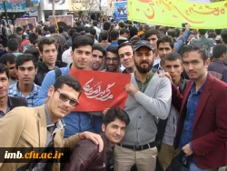 دانشجویان و کارکنان پردیس امام محمد باقر(ع) در راهپیمایی روز قدس شرکت کردند 2